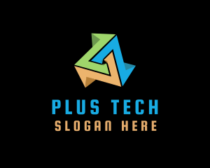 Technology Tech Prism  logo design