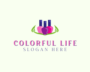 Colorful Nail Polish logo design