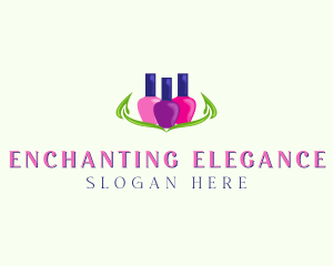 Colorful Nail Polish logo design