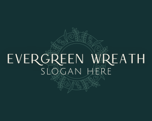 Floral Wreath Wordmark logo design