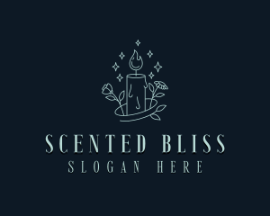 Floral Scented Candle logo design