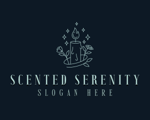 Floral Scented Candle logo design