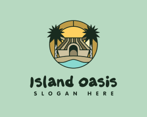 Tropical Hut Resort logo design