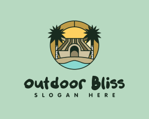 Tropical Hut Resort logo design