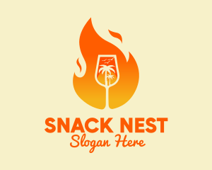 Sunset Grill Resort logo design