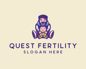 Father Baby Parenting  logo design