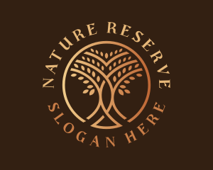 Nature Tree Branch Leaves logo design