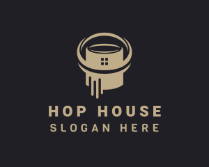 House Paint Bucket logo design