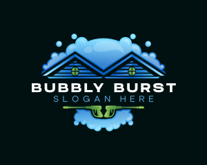 Power Wash Bubble Cleaner logo design