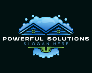 Power Wash Bubble Cleaner logo design