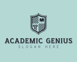 College Academia Shield logo design