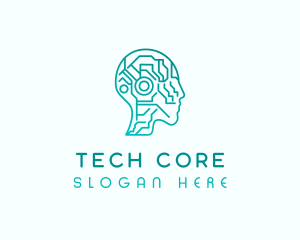 AI Tech Humanoid Machine logo design