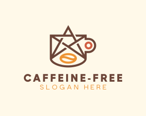 Star Coffee Bean logo design