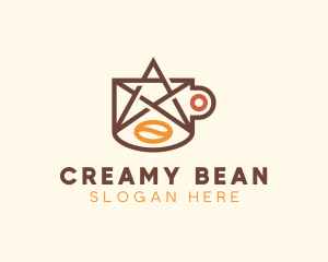 Star Coffee Bean logo design