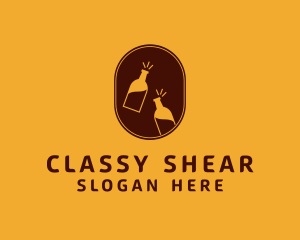 Classy Bottle Winery logo design