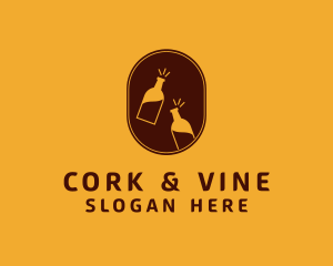 Classy Bottle Winery logo design