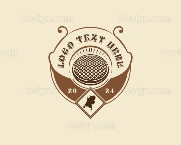 Netherlands Waffle Pastry Logo