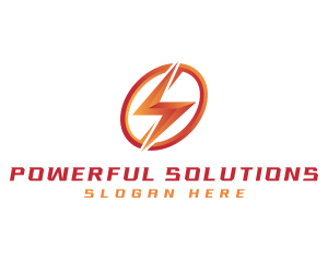 Lightning  Power Contractor logo design