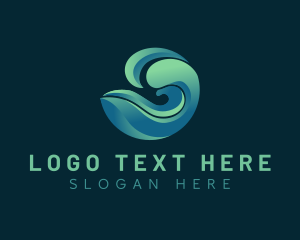 Ocean Waves Surfer logo