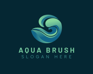 Ocean Waves Surfer logo design