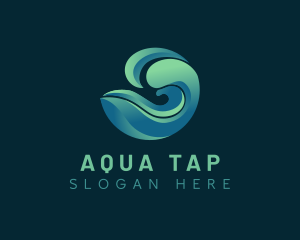 Ocean Waves Surfer logo design