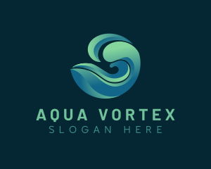 Ocean Waves Surfer logo design