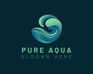 Ocean Waves Surfer logo design