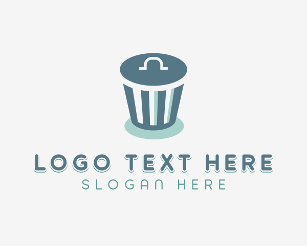 Trash Bin logo example 2