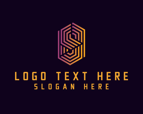 Geometric Business Letter S logo