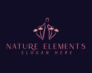 Woman Nature Flower logo design