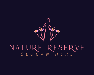 Woman Nature Flower logo design