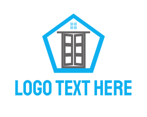 House - Open Door Pentagon logo design