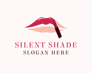 Red Shade Lipstick logo design