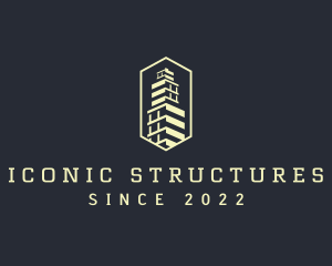 Building Tower Structure logo design