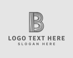 Modern Woodworking Business Letter B logo