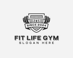 Barbell Weightlifting Gym logo