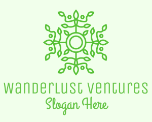 Ornamental Green Vine Wreath  Logo