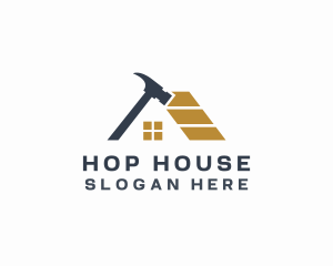 House Construction Hammer logo design