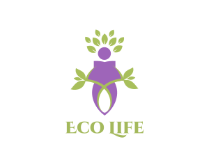 Nature Leaves Person logo design