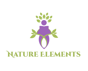 Nature Leaves Person logo design