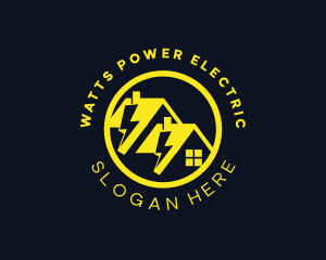 Residential Electric Power Lightning  logo