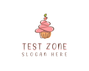 Homemade Cherry Cupcake  Logo