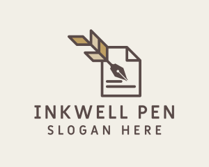 Quill Pen Writing logo design