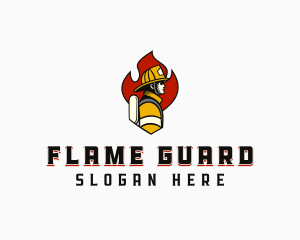 Fire Safety Fireman logo design