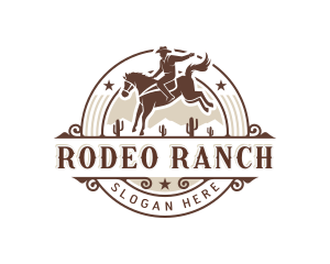 Cowboy Horse Rodeo logo design