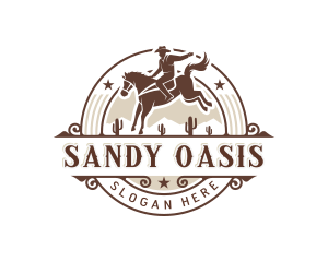 Cowboy Horse Rodeo logo design