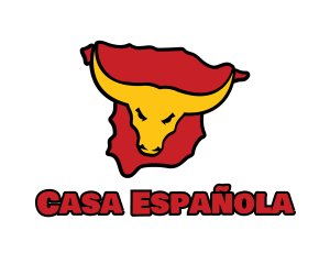 Bullfighting Spain  Map logo