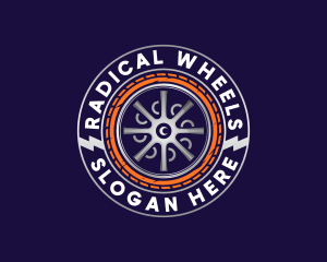 Wheel Tires Auto Mechanic logo design