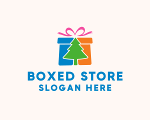 Christmas Gift Box logo design