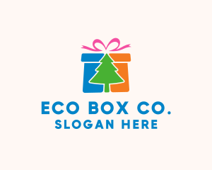 Christmas Gift Box logo design